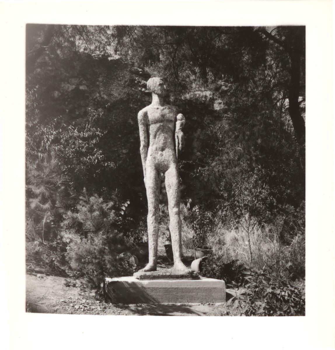 The artwork “Fisherman” at the Panathenaia of Contemporary Sculpture in Athens