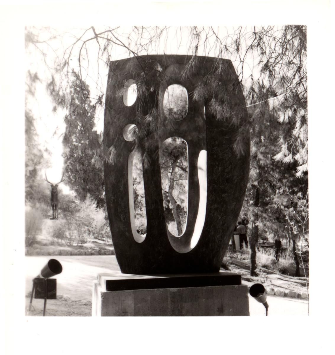 The artwork “Sea form (Atlantic Ocean)” at the Panathenaia of Contemporary Sculpture in Athens