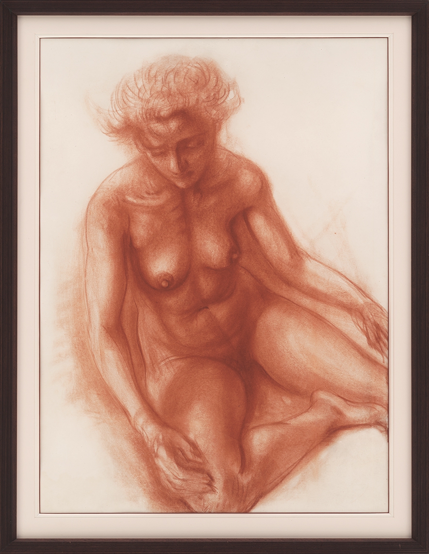 “Seated lady, nude”