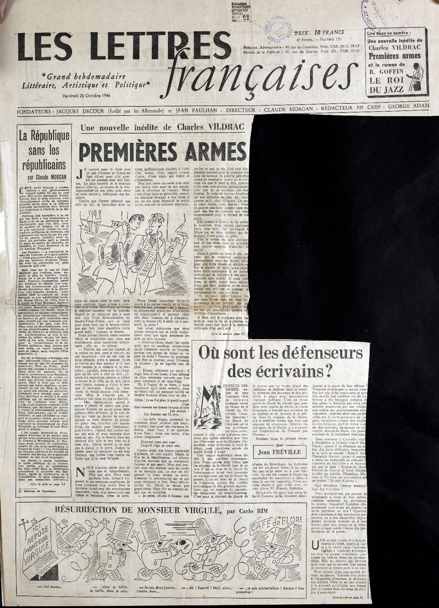 “LES LETTRES FRANÇAISES” Αρ. 131