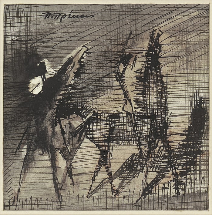 “Two horses with riders”