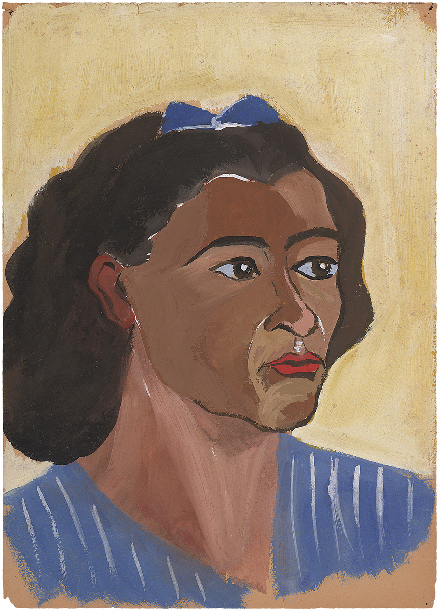 Portrait of a female figure (recto/verso)