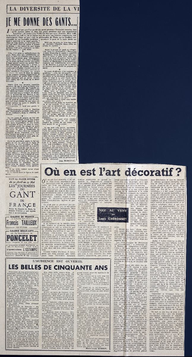 “Où en est l’art décoratif?”