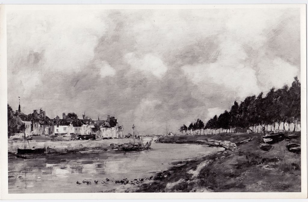 Αναπαραγωγή έργου του E. Boudin “Entré du Port de St. Valery”
