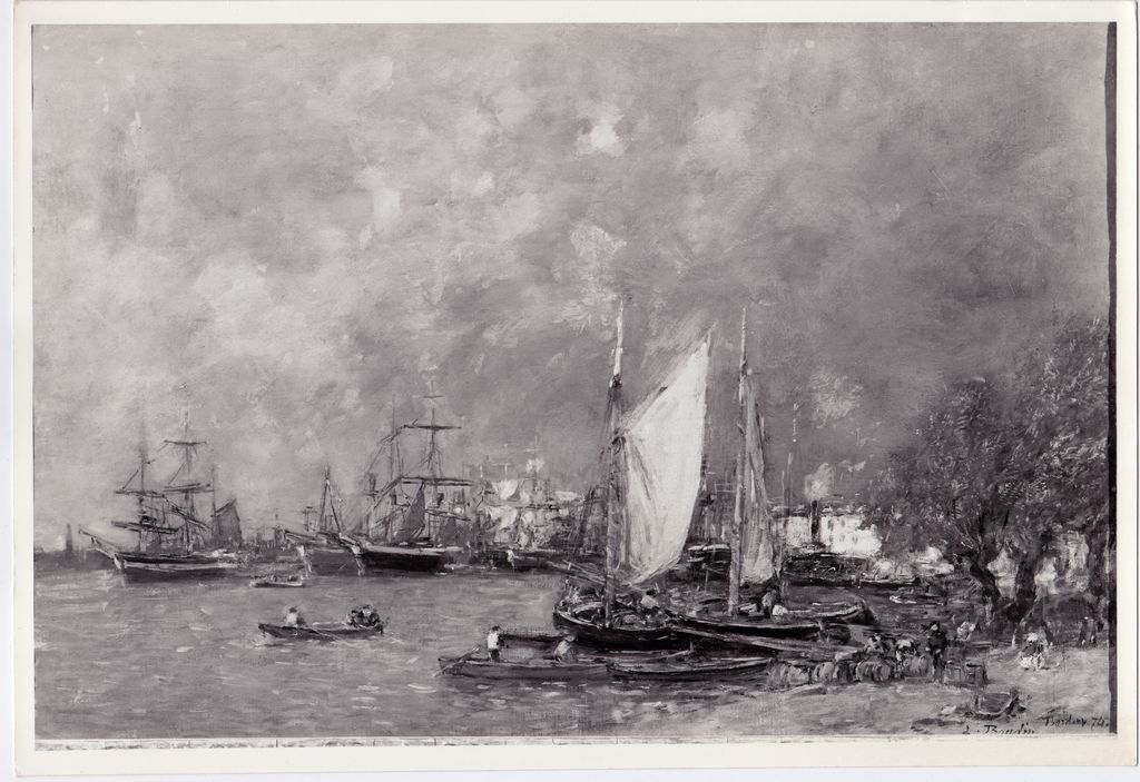 Αναπαραγωγή έργου E. Boudin “Bordeaux. Le Port”