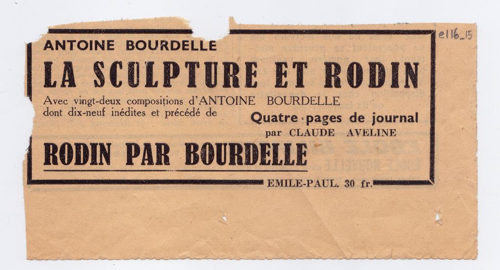 “La sculpture et Rodin”