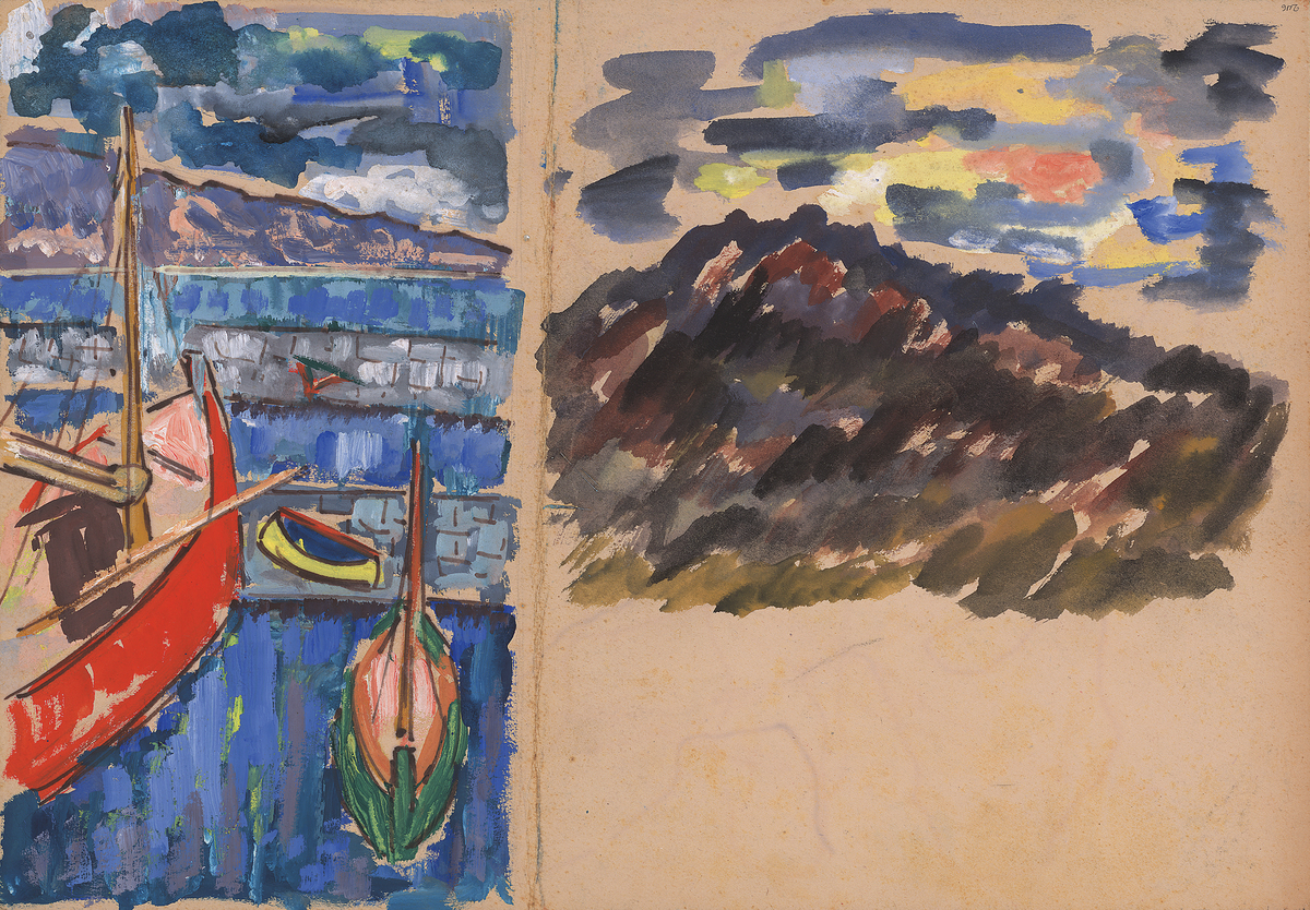 Landscape (recto) / Abstract composition (verso)