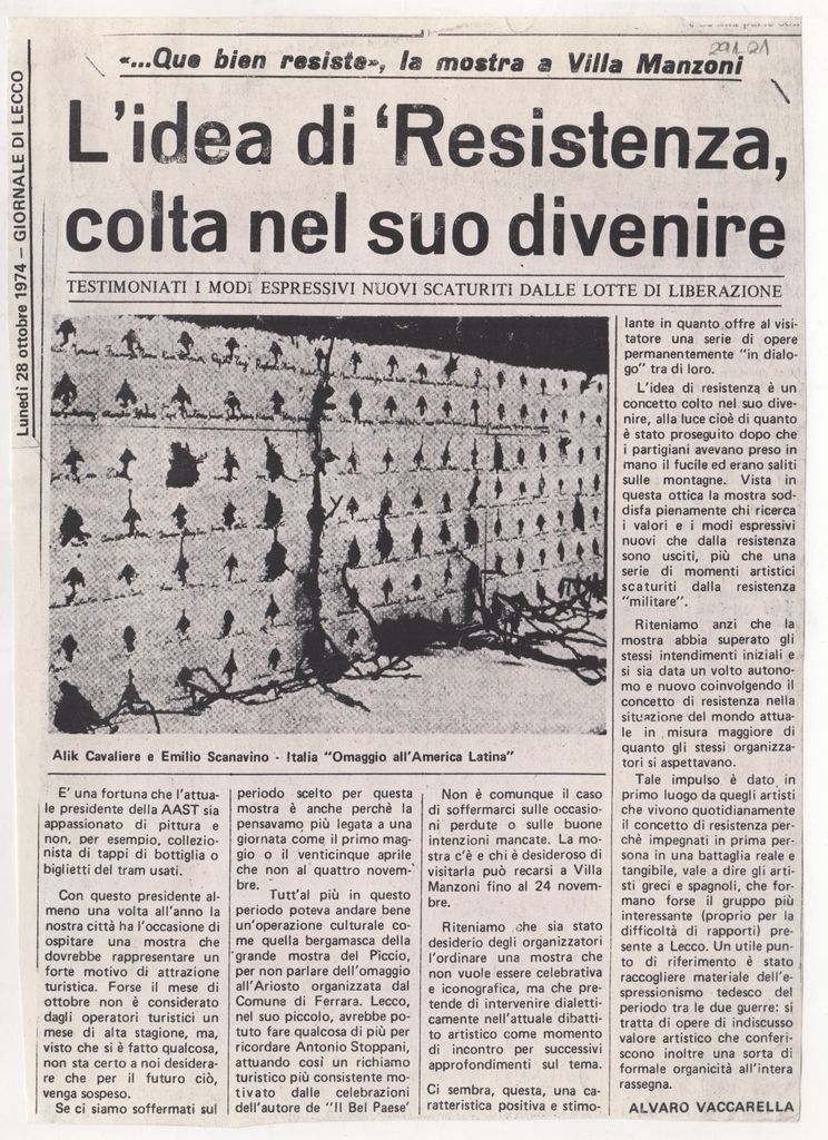 “L’ idea di ‘Resistenza’ colta nel suo divenire”