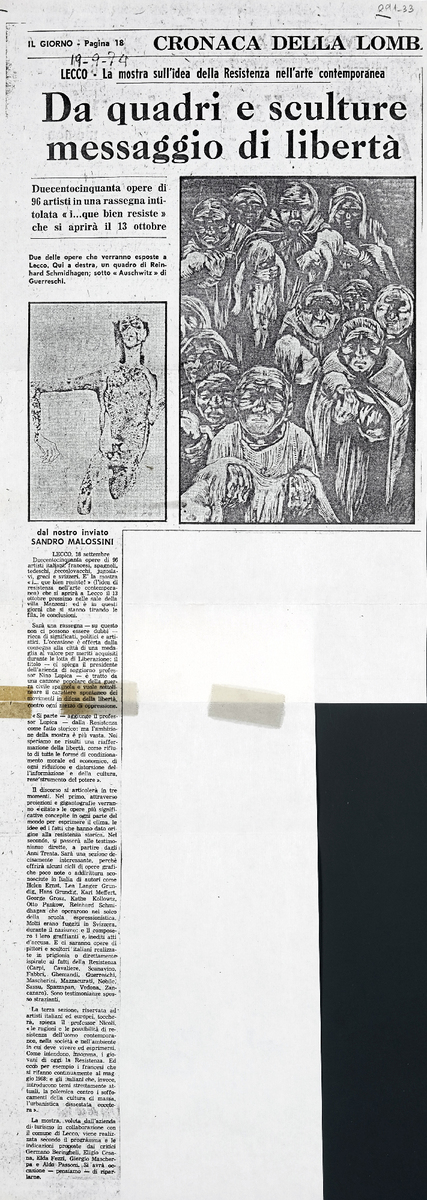 “Da quadri e sculture messaggio di liberta”
