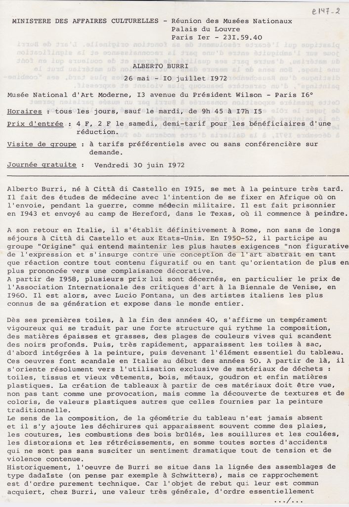 Έκθεση Alberto Burri