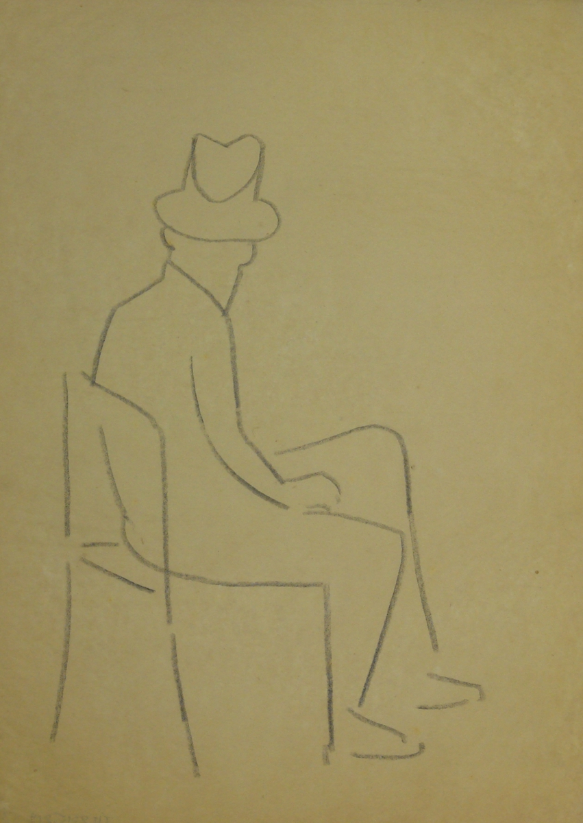 Seated male figure