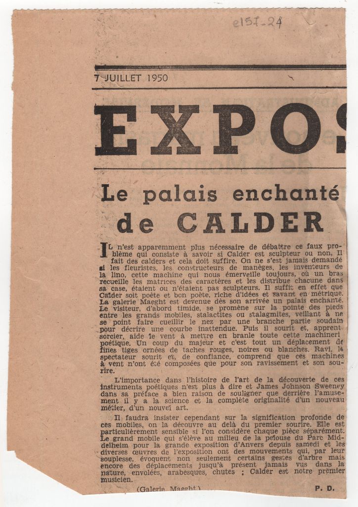 “Le palais enchanté de Calder”