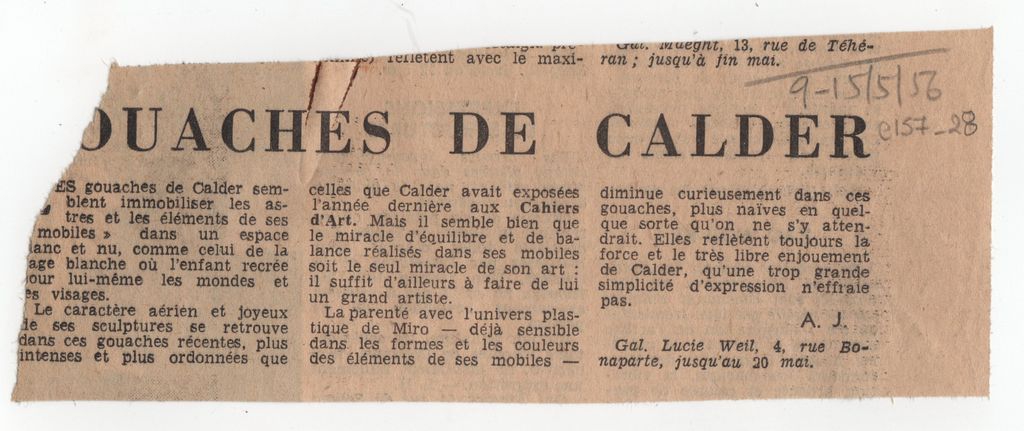 “Gouaches de Calder”