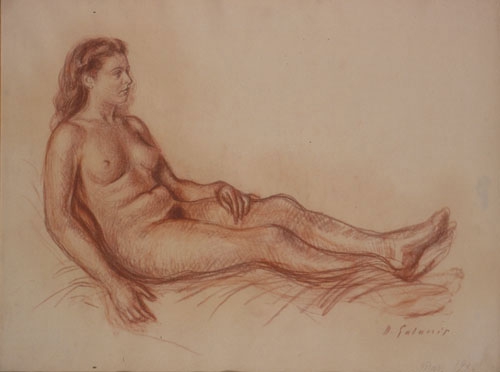 Sitting nude