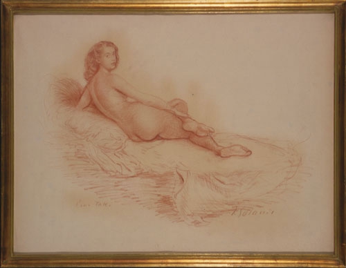 Lying nude