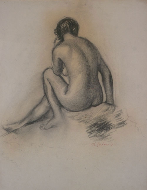 Sitting nude