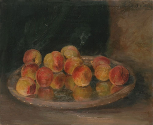Still life with peaches