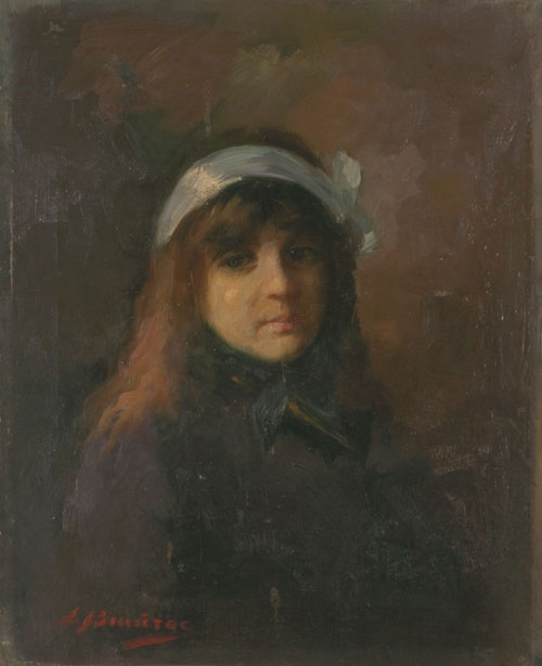 “Little girl with a blue ribbon”