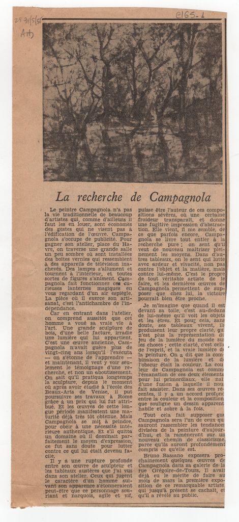 “La recherche de Campagnola”