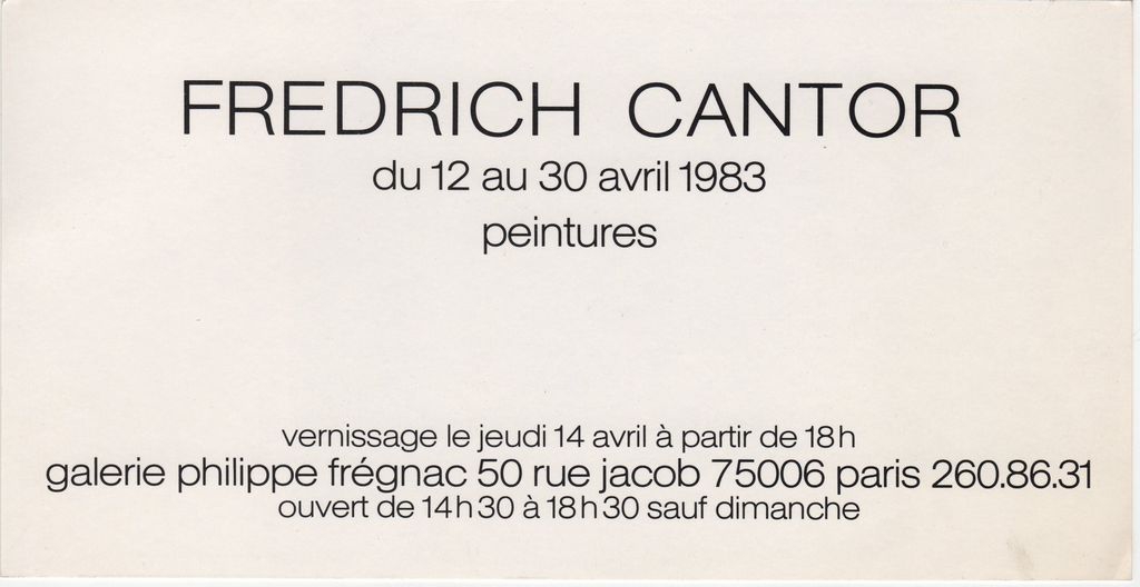 Έκθεση Fredrich Cantor