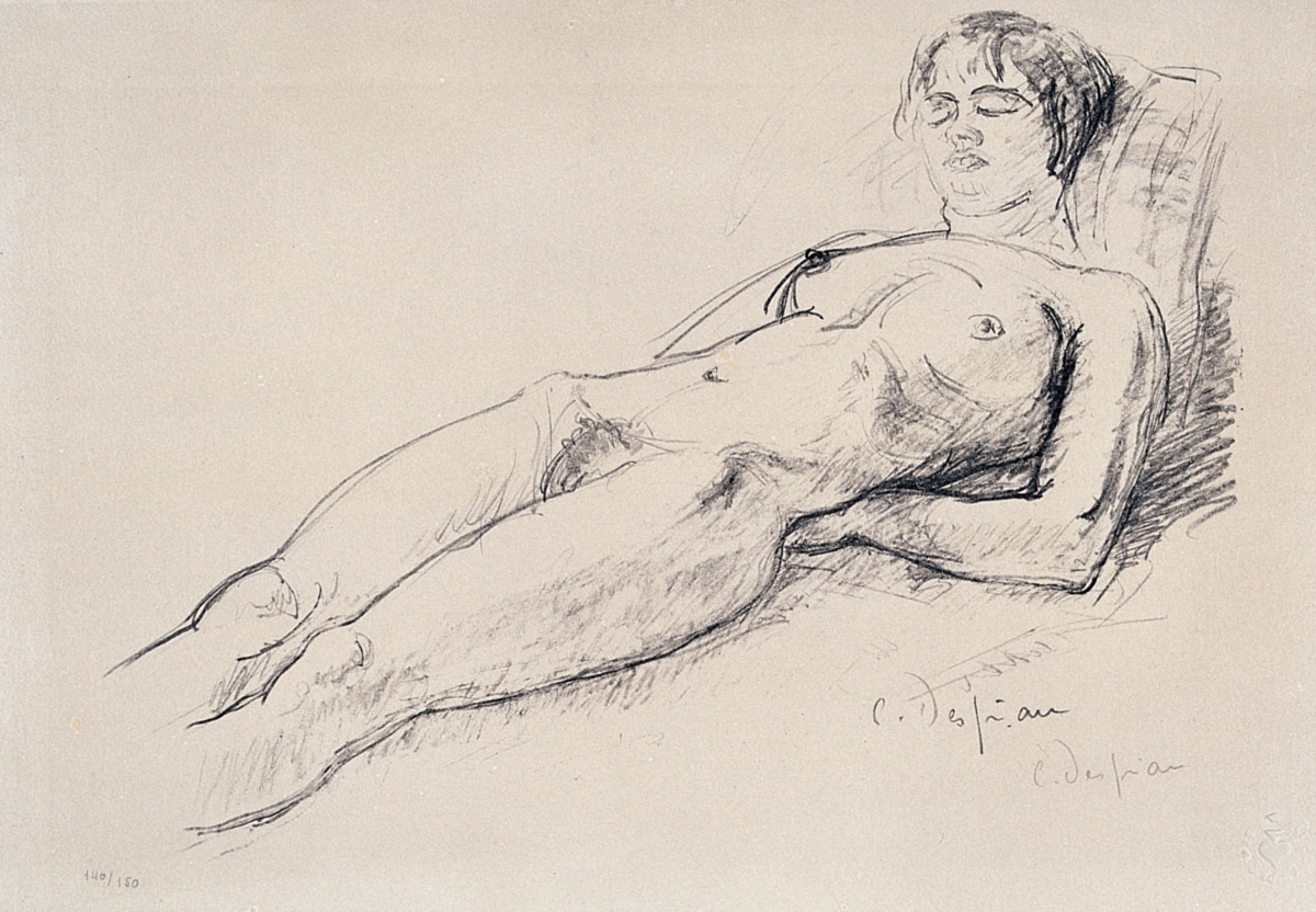 Female nude lying down
