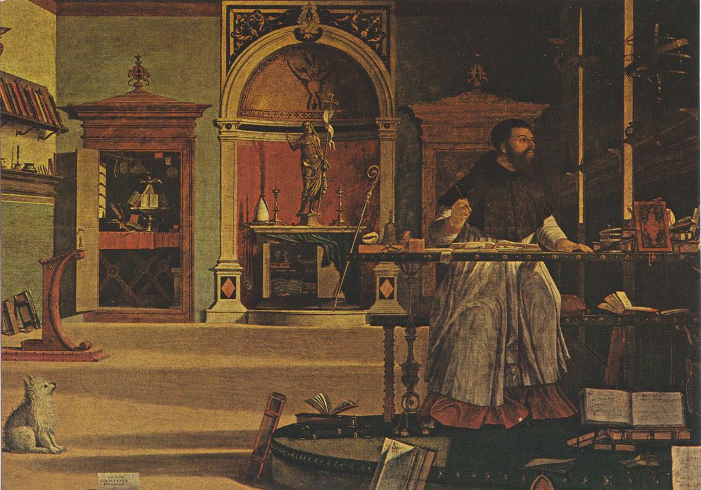 Αναπαραγωγή έργου του V. Carpaccio “Saint Agostino nello studio”