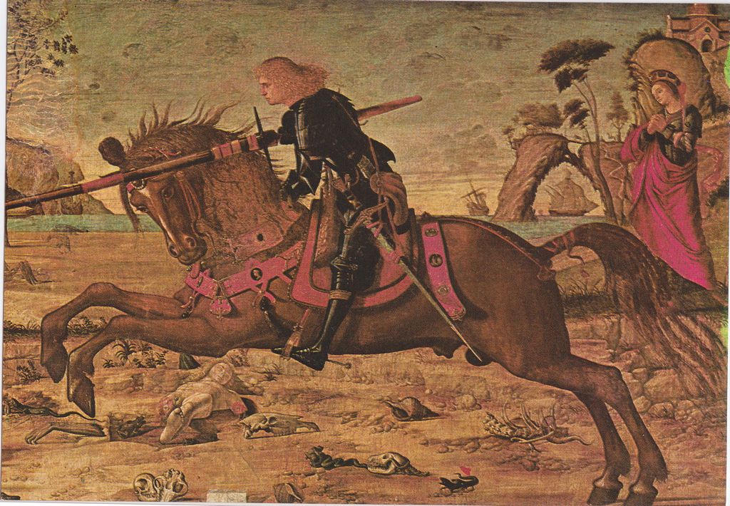 Αναπαραγωγή έργου “S.Giorgio uccide il drago” (λεπτομέρεια)