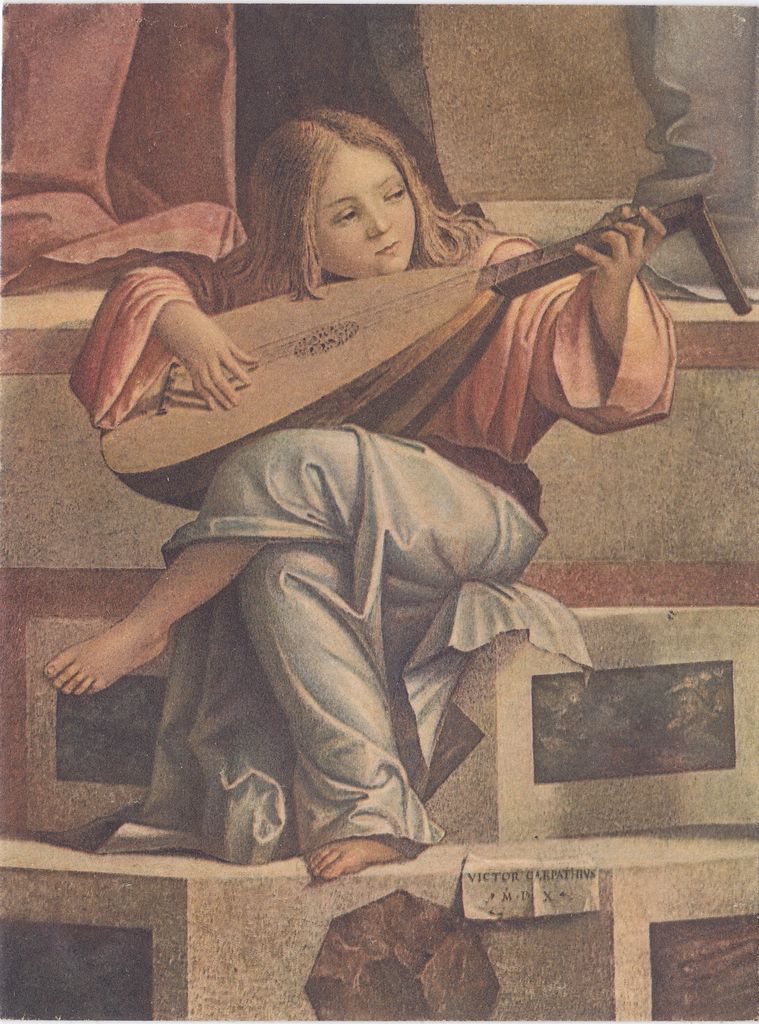 Αναπαραγωγή έργου του V. Carpaccio  “La presentazione di Gesù al Tempio, santi e angeli musicanti” (λεπτομέρεια)