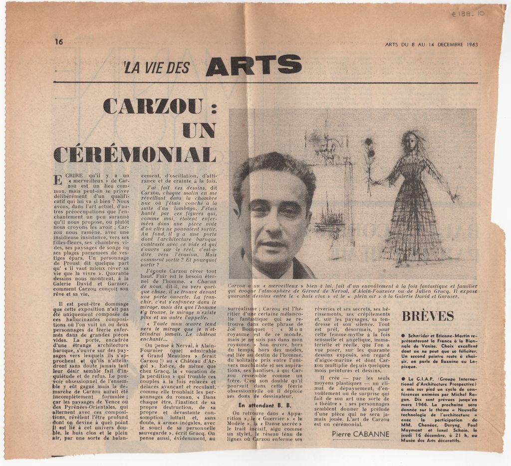 “Carzou: un cérémonial”