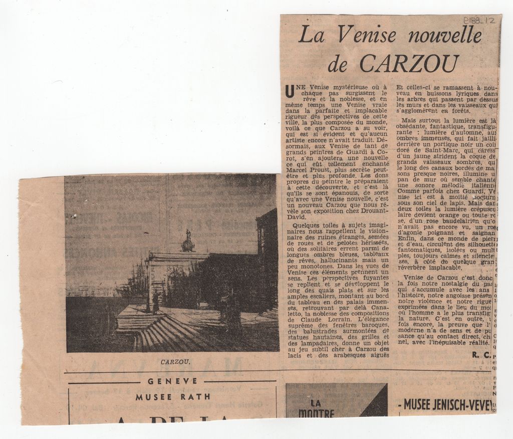 “La Venice nouvelle de Carzou”