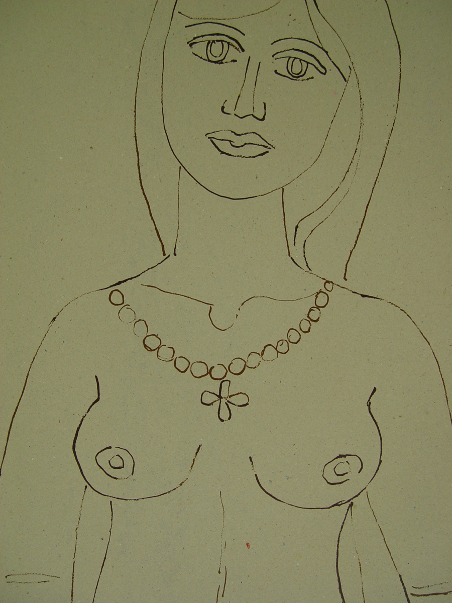 Nude with pearls