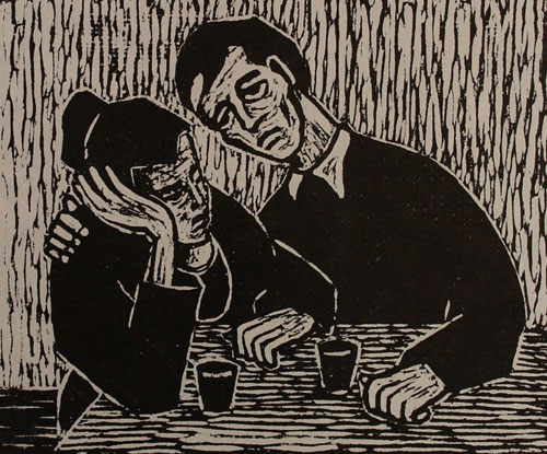 Couple at table