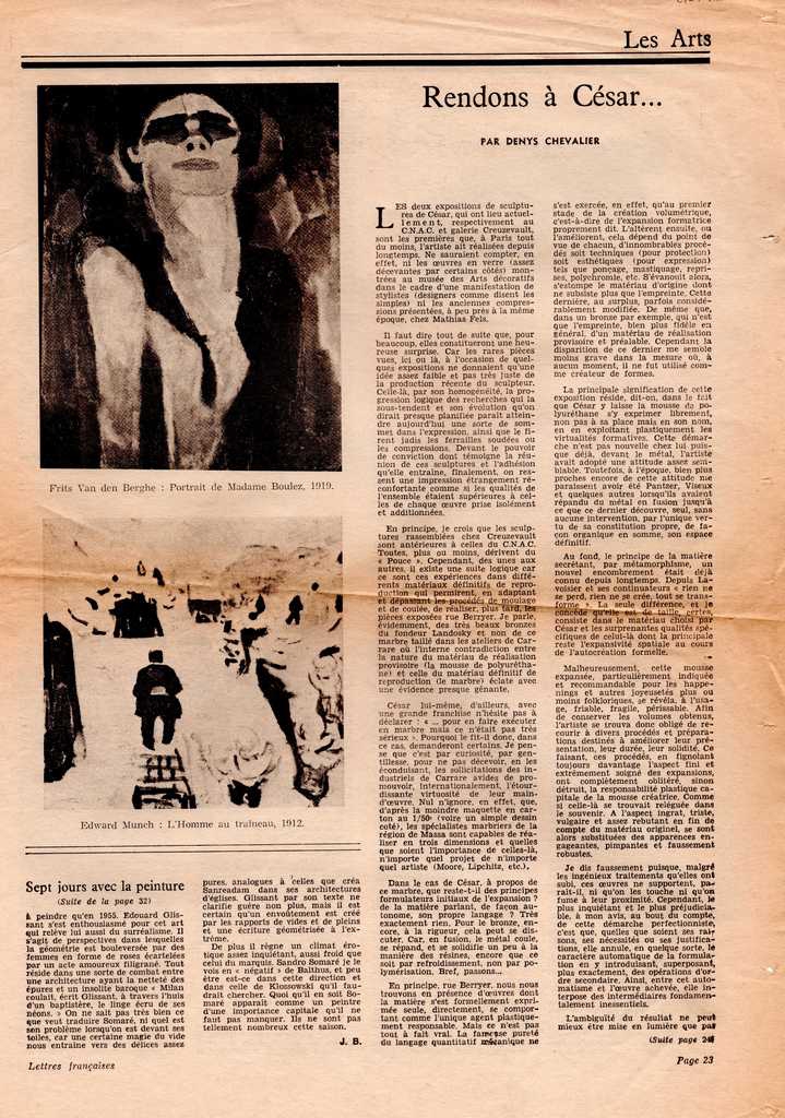 “Rendons à César”