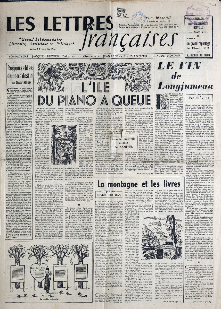 “LES LETTRES FRANÇAISES” Αρ. 133