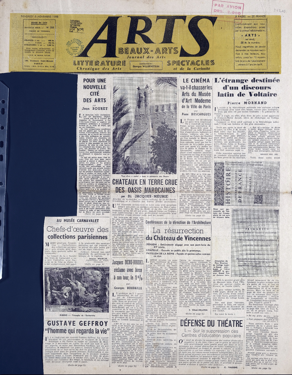 Απόκομμα περιοδικού “Arts” τ. 283