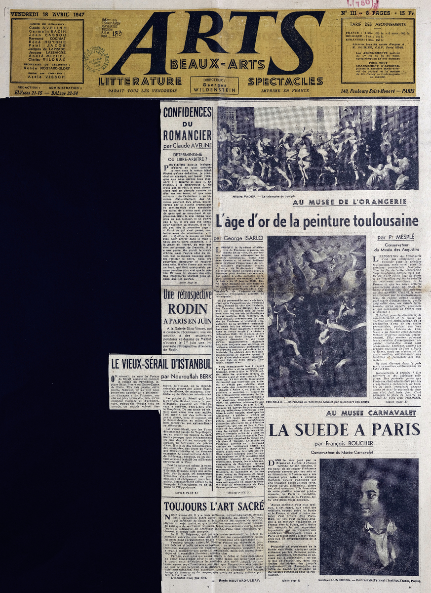 Απόκομμα περιοδικού “Arts” τ. 111