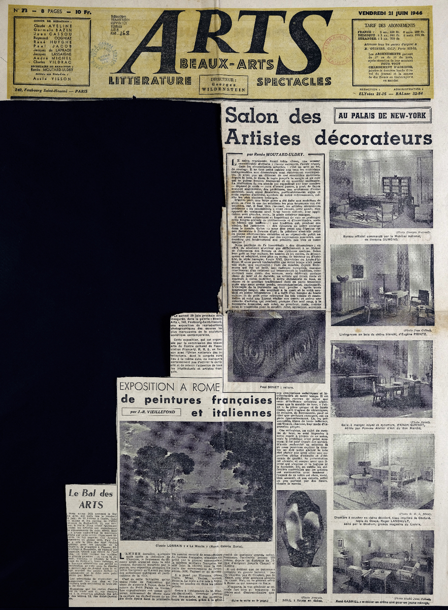 Απόκομμα περιοδικού “Arts”, τ. 73