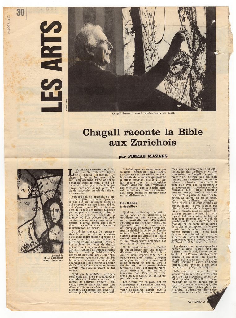 “Chagall raconte la Biblie aux Zurichois”