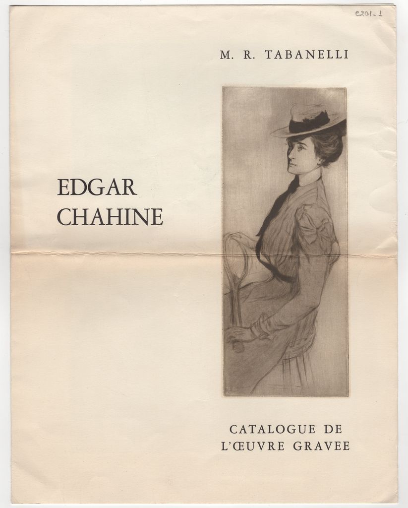Κατάλογος χαρακτικών του Edgar Chahine