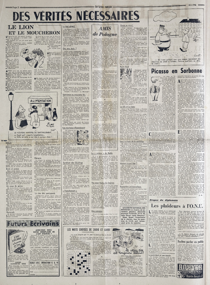 “LES LETTRES Françaises”, 6me Année – Numéro 94