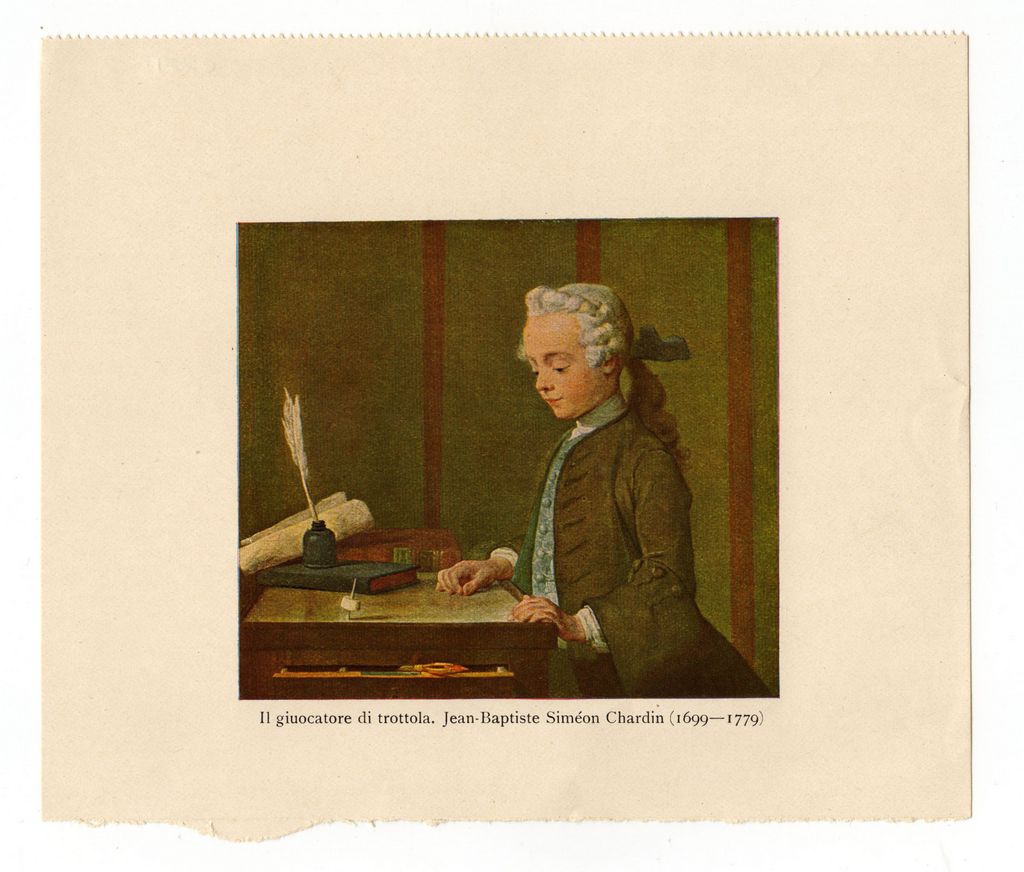 Αναπαραγωγή έργου του J.B.S. Chardin “Il giuocatore di trottola”
