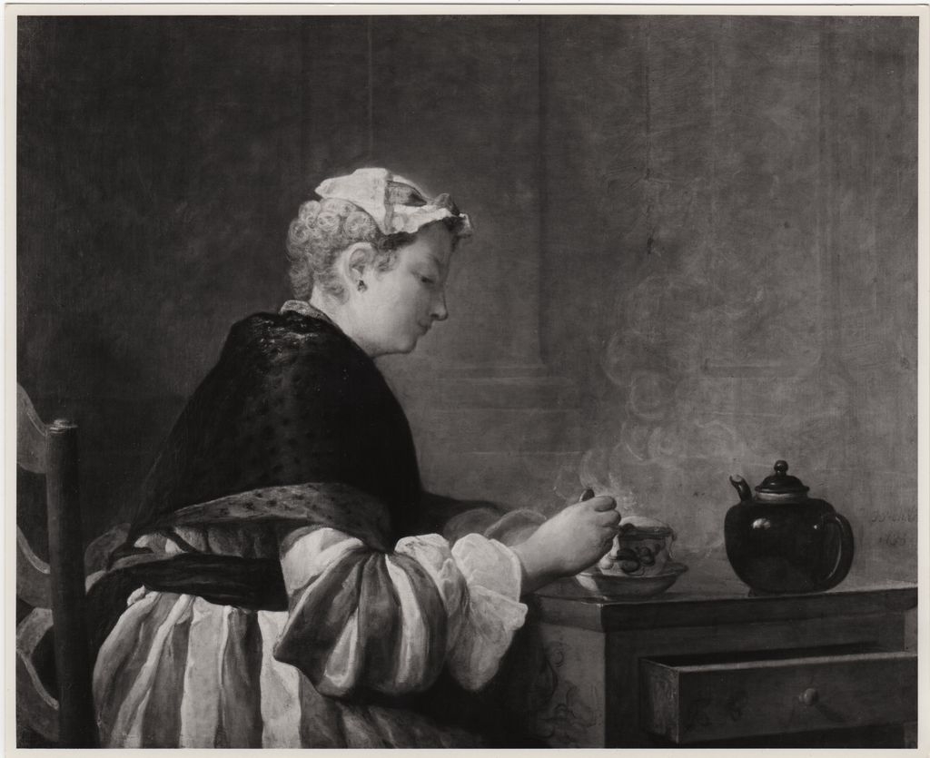 Αναπαραγωγή έργου J.B.S. Chardin “Dame assise a une table de laque rouge”