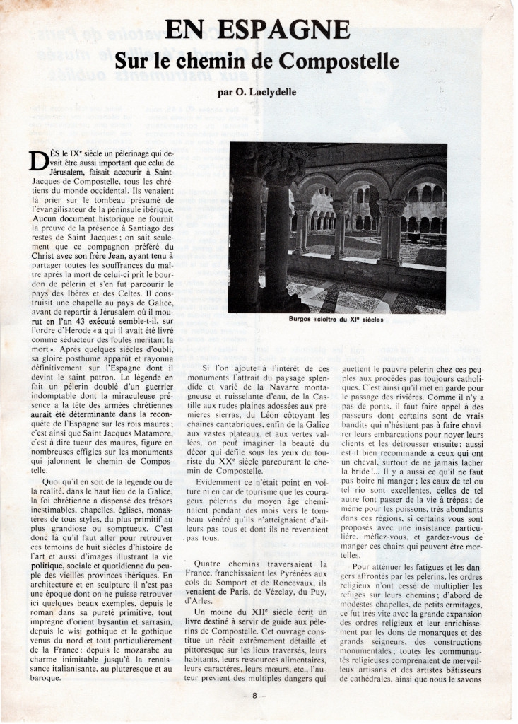 “En Espagne. Sur le chemin de Compostelle”