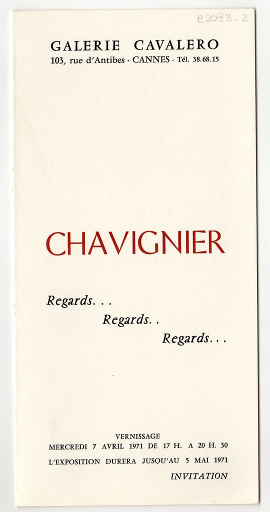 Έκθεση “Chavignier. Regards… Regards…Regards…”