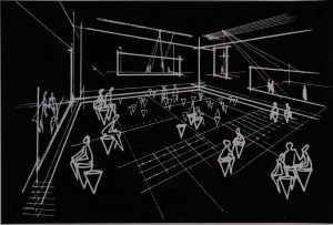 Αναπαραγωγή έργου “Théâtre à scenes multiples en contrepoint”