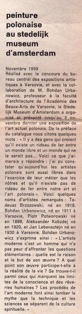 “Peinture polonaise au Stedelijk Museum d’Amsterdam”