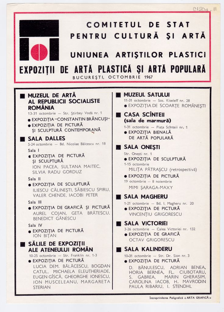 “Expoziţii de artă plastică şi artă populară”