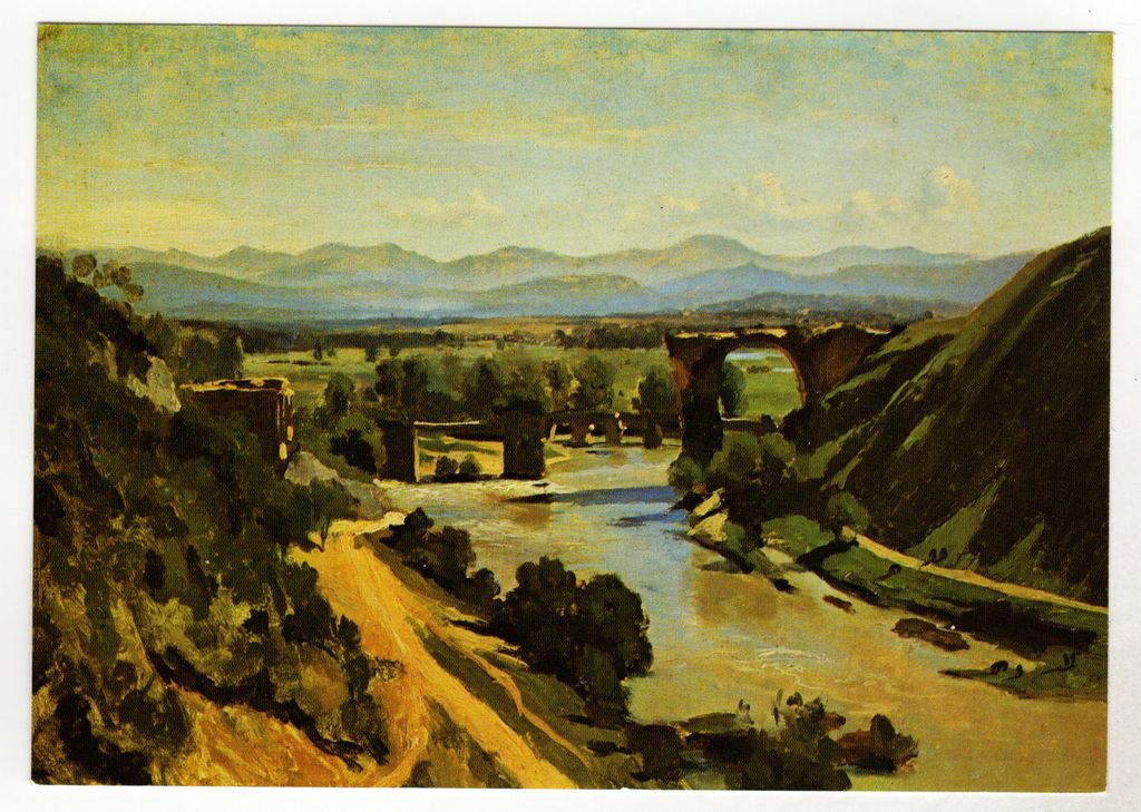Αναπαραγωγή έργου του J.-B. Corot “Narni, le pont d’Auguste su la Nera”