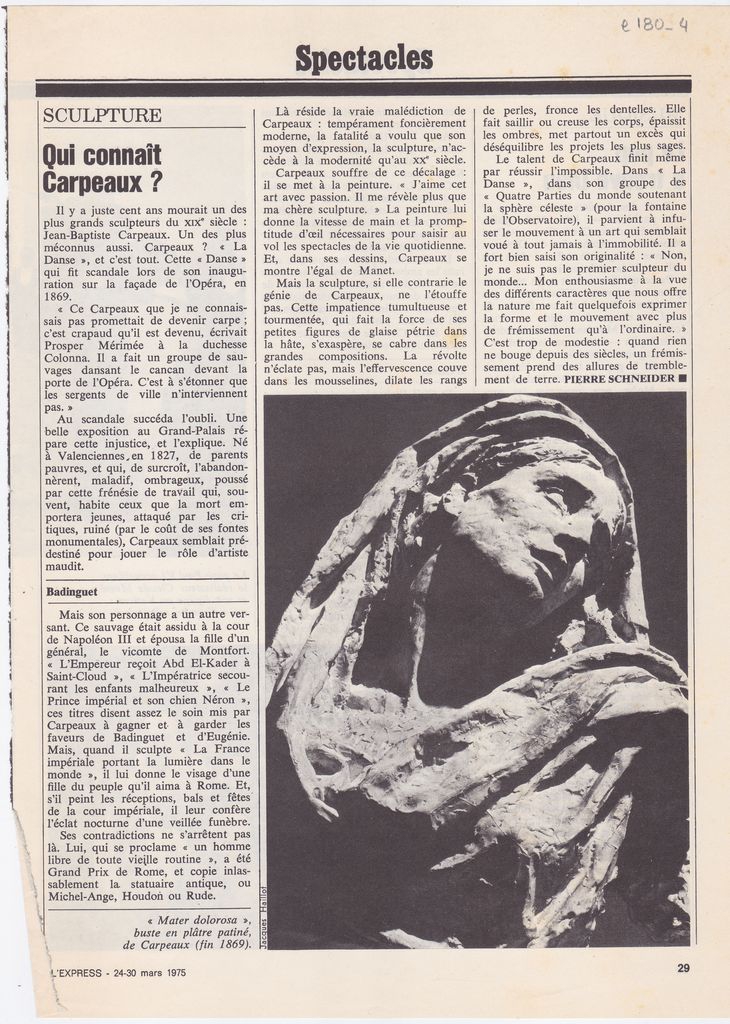 “Qui connaît Carpeaux?”