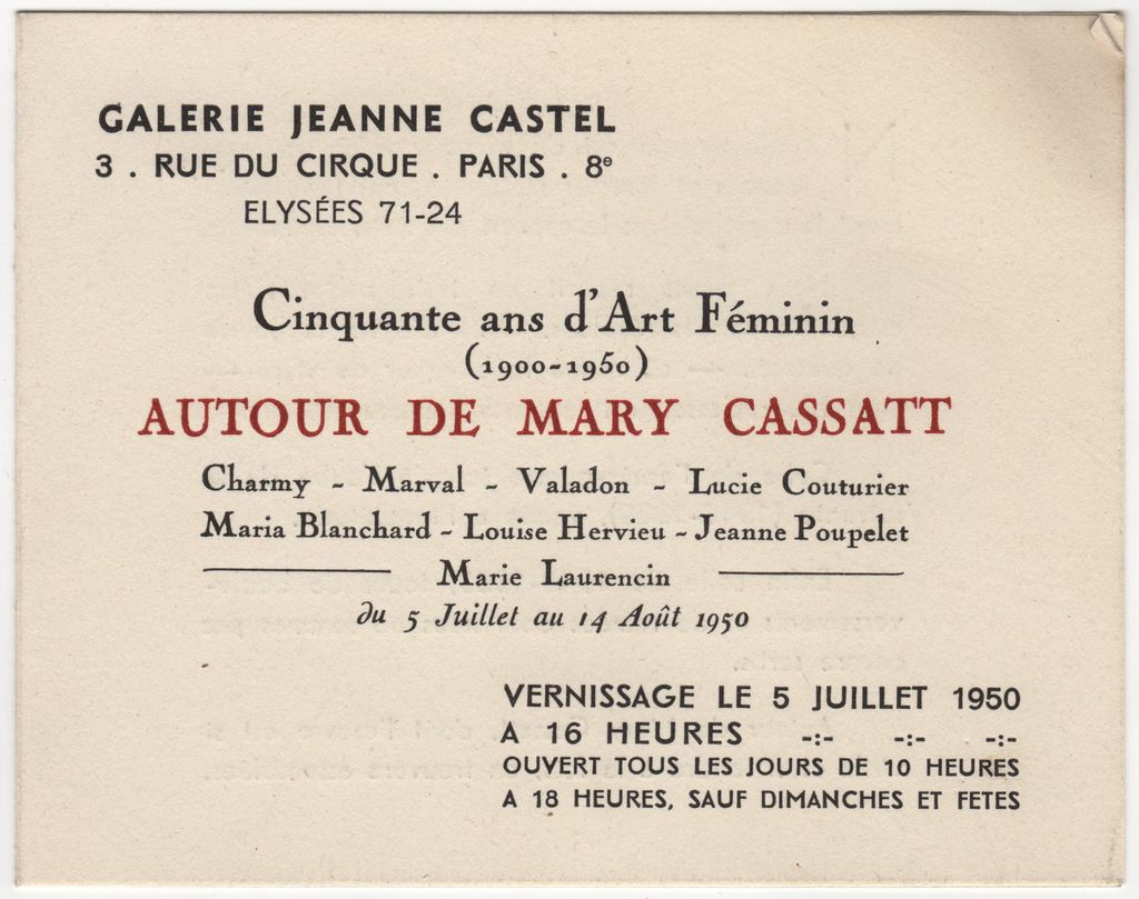 Έκθεση “Autour de Mary Cassatt”